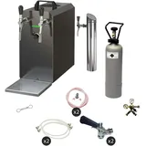 ich-zapfe STREAM 50 Bierkoffer, Durchlaufkühler 2-leitig Trockenkühler, 55L/h, 5 L Adapter,KeyKeg,Untertheke