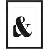 INTERTRADING Bilderrahmen Iceland 30 x 40 cm Holz Schwarz