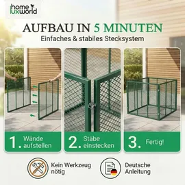 homeluxworld Garten Komposter Metall 750L 100x100x75 cm Grün