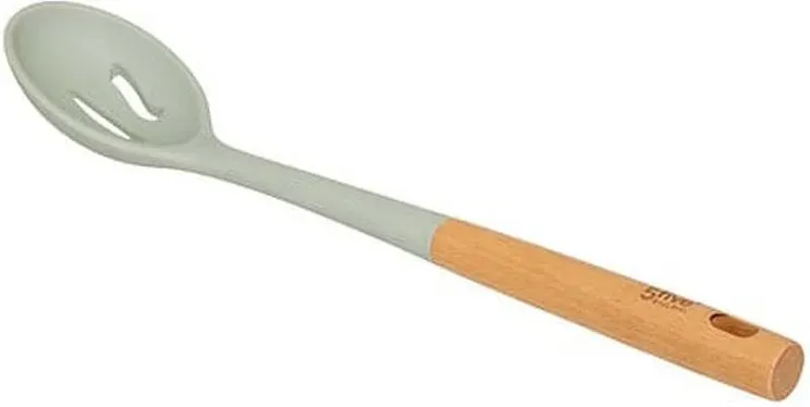 Schaumlöffel Horizon Höhe 34 cm Holz und Silikon grün