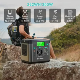 SWAREY Tragbare Powerstation 222 Wh