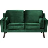 Beliani Sofa Samtstoff Grün Lokka