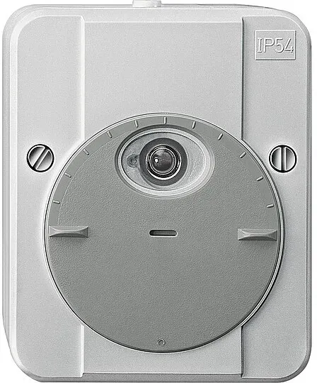Dämmerungsschalter Argus Merten mit Schaltverzögerung, lichtgrau - 80 x 97 x 47 mm