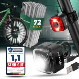 MIVELO CUBE Fahrradlicht Set Beleuchtungsset