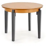 Design Esstisch HAS-111 Massivholz ausziehbar Tisch Echtholzfurnier - Naturbelassen