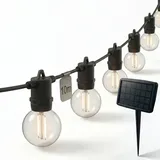 Calex Lichterkette Kunststoff 10 m 20 Lampen schwarz