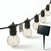 Calex Lichterkette Kunststoff 10 m 20 Lampen schwarz