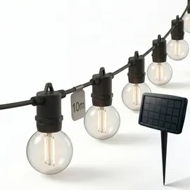 Calex Lichterkette Kunststoff 10 m 20 Lampen schwarz
