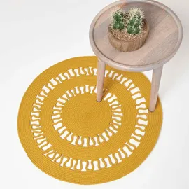 Homescapes Teppich mit Häkel-muster, 70 cm