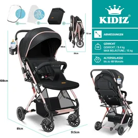 Kidiz Kinderwagen Schwarz