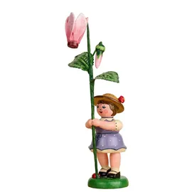 Hubrig Volkskunst GmbH Blumenkind Mädchen mit Alpenveilchen 11 cm