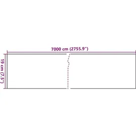 vidaXL Gartenzaun-Sichtschutz PVC 70 x 19 cm Grün Kunststoff