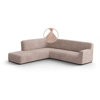 Paulato by GA.I.CO Ecksofahusse 1-teiliger Bezug für Ecksofa mit Halbinsel (Ottomane), italienische Handarbeit, blickdichte, widerstandsfähige Mikrofaser rosa