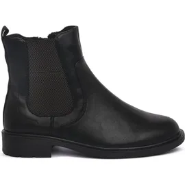 Jana Damen Stiefeletten ohne Absatz mit Reißverschluss Vegan, Schwarz 38 EU
