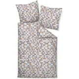 JANINE Palermo Mako-Satin Beige 155 x 220 cm + 80 x 80 cm