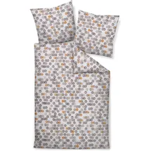 JANINE Palermo Mako-Satin Beige 155 x 220 cm + 80 x 80 cm