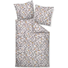 JANINE Palermo Mako-Satin Beige 155 x 220 cm + 80 x 80 cm