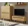 furn.design Wohnwand Schrankwand Wohnkombination Eiche Artisan schwarz 3-teilig Ronson
