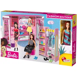 Lisciani 76918 - Barbie Fashion Boutique mit Barbie-Puppe Ankleideraum Modedesign Design Spielset