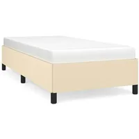 VidaXL Bettgestell ohne Matratze Creme 90x200 cm Stoff