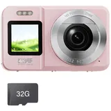 18x Digital Zoom 4K Kamera 64MP Doppelbildschirm Einfach Zu Bedienen Für Schüler Teenager Für Reisen