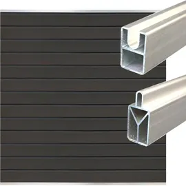 Tetzner & Jentzsch WPC Zaun-Set 175 x 180 cm Anthrazit