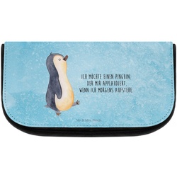 Mr. & Mrs. Panda Kosmetiktasche Pinguin marschierend – Eisblau – Geschenk, Make-Up Tasche, Kosmetikbe (1-tlg) blau