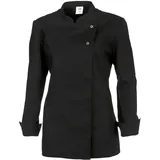 BP Gourmet 1544-400-32 Kochjacke für Damen - Langärmelig - 65% Polyester, 35% Baumwolle - Standard Passform - Größe: XL - Farbe: schwarz