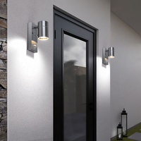 Fassadenleuchte Wandlampe Außenleuchte Bewegungsmelder LED Glas Edelstahl 2x