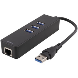 Deltaco Ethernet-Adapter 1000Mbps & USB 3.0 HUB