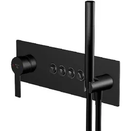 Steinberg Serie 390 Dusch-/Wannenarmatur, Einhebelmischer, Stabhandbrause, 4 Verbraucher, 39022422S Farbe: Schwarz Matt