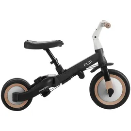 KIKKABOO Dreirad Flip 5 in 1 Stahlrahmen rutschfeste Griffe einstellbar umbaubar schwarz