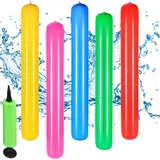 5 Stück Schwimmnudel, Poolnudel, 105cm Aufblasbare Schwimmnudel Mit Pumpe, Pool Spielzeug Für Kinder Und Erwachsene