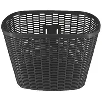 ECOVELO Fahrradkorb vorne aus Kunststoff, Korbgeflecht, Universal-Fahrradkorb (schwarz)
