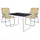 Mojawo Camping Set Campingtisch + 2 Campingstuhl Schwarz