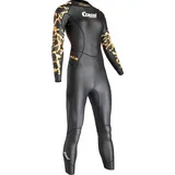 Cressi Kuwae Lady Monopiece Swimsuit 2mm Schwimmen Neoprenanzug, Schwarz/Orange, S/2