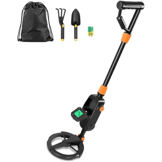 lablanc Metalldetektor Kinder, Leichter Metalldetektor mit LCD-Display und Hochempfindlicher Metalldetektor mit wasserdichter Suchspule, für Kinder Anfänger