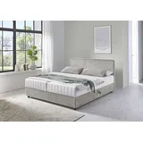 Atlantic Home Collection Bett "Corinna", grau (hellgrau), B:162cm H:97cm L:210cm, ATLANTIC HOME COLLECTION, Betten, Boxbett inkl. Stauraum, Cord, erhältlich in unterschiedlichen Breiten