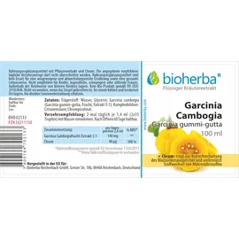 Bioherba Garcinia Cambogia Tropfen Tinktur 50 ml