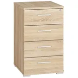 Lomadox Container ORLEANS-131 Aktenschrank Eiche oberer Schubkasten abschließbar 45,5x75,2x50 cm braun