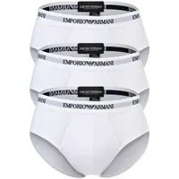 Emporio Armani Slip mit elastischem Logo-Bund im 3er-Pack, Weiss,