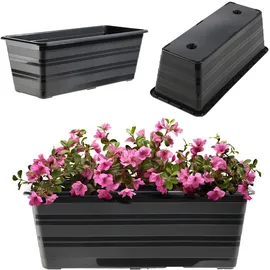 Kadax Blumenkasten 39,5 x 11 x 14 cm Anthrazit