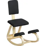 HOMCOM Ergonomischer Kniestuhl, Kniehocker Gesundheitsstuhl für Zuhause, Büro - Schwarz