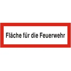 Brandschutzschild mit Text - Fläche für die Feuerwehr