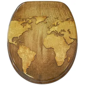 Sanilo Badaccessoire-Set 3-tlg., World Map", braun