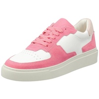 GANT Damen Sneaker - Julice, Schnürschuh, Low, Tennis Style, Leder Weiß/Pink EUR 38