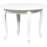 KONSIMO® Esstisch ALTIS Esszimmertisch Küchentisch 100x100cm, ausziehbar bis 140cm, rund weiß