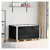 vidaXL Paletten-Aufsatzrahmen 3 Stk. Schwarz 120x180 Massivholz Kiefer