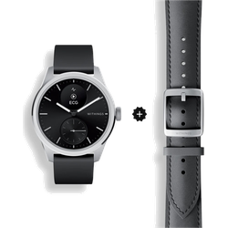 Withings Scanwatch 2 Hybrid Smartwatch Scanwatch 2 - 42mm mit zusätzlichem Lederband in schwarz