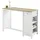 SoBuy Bartisch 120 x 90 x 55 cm Weiß/Natur